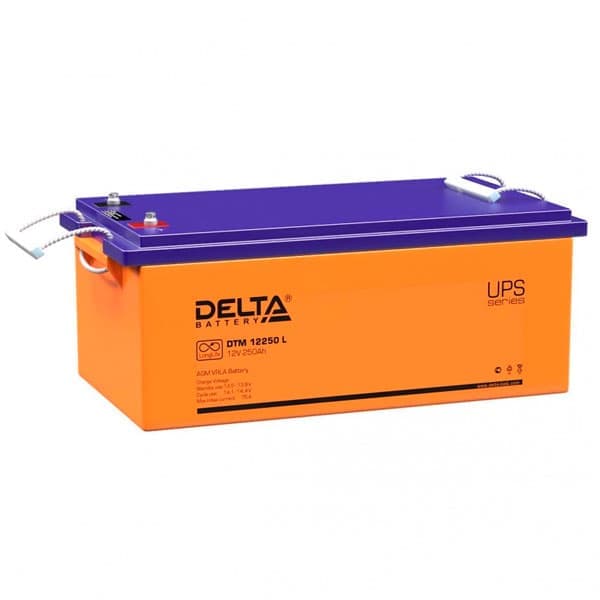 Аккумулятор для ИБП Delta Battery DTM 12250 L 250А/ч-12V для UPS EN болт - - 520x269x227