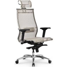 Кресло офисное МЕТТА S-3.05 Infinity Easy Clean на колесиках, сетка, молочный/молочный [z316036349]