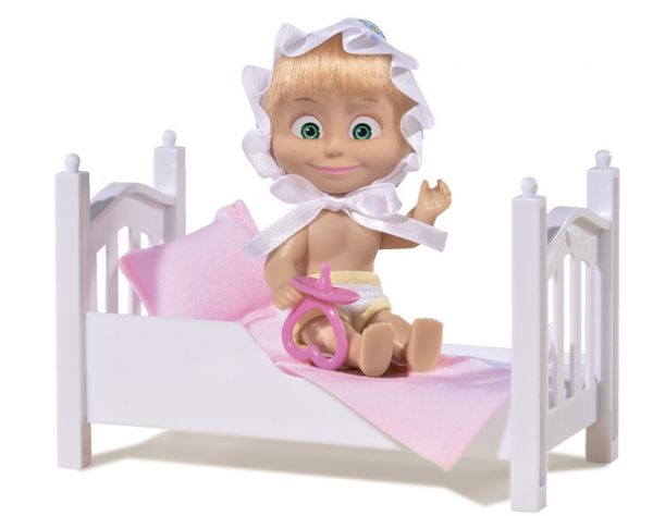 Кукла Simba Маша с кроваткой, 12см (9301821)