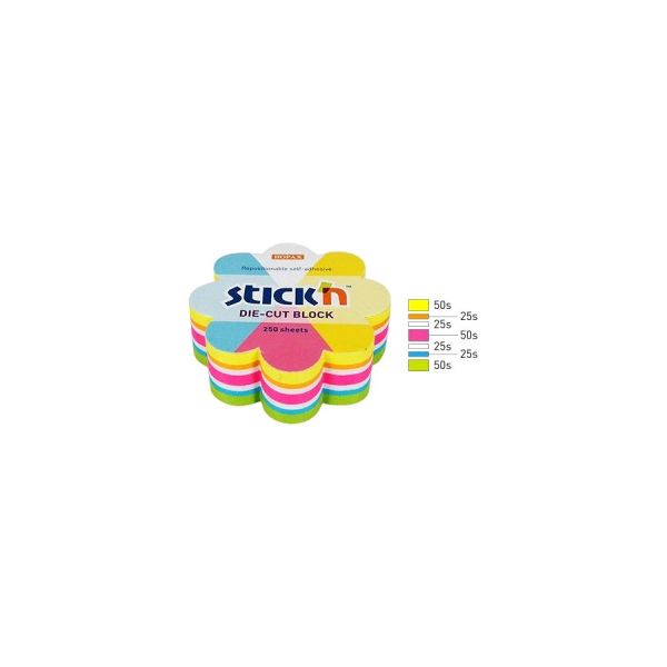 Самоклеящийся блок Stick`n 21833 67x67 мм 250 л. 5 цв.